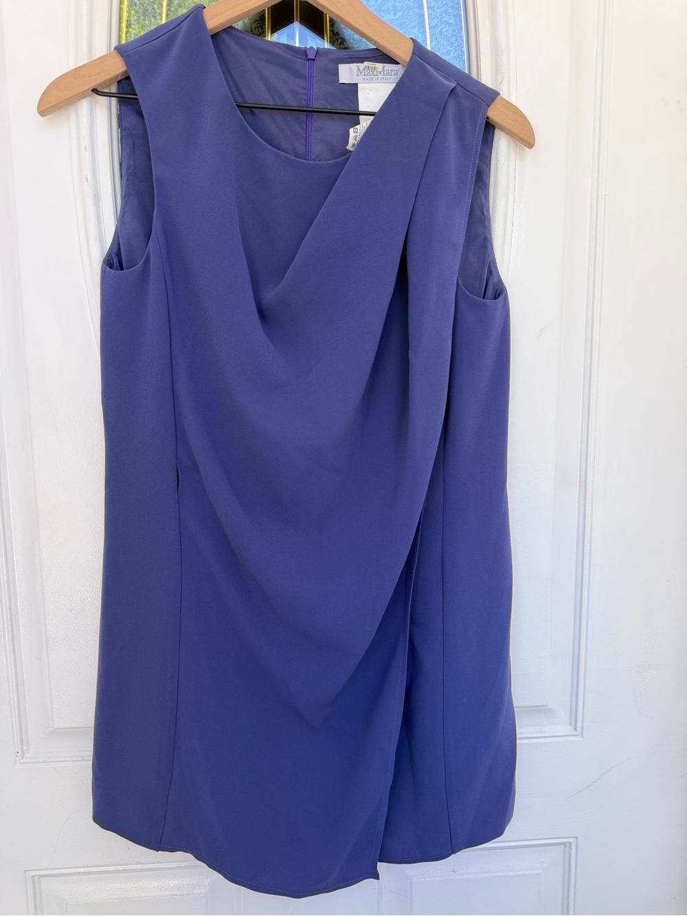 MaxMara Violet Draped Sleeveless Top and Pants Set Size 8 USA Great Condition